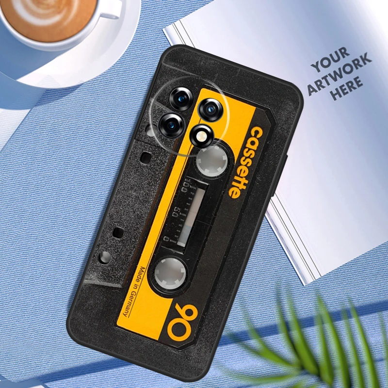Vintage Cassette tape retro style Case For OnePlus Nord N200 N100 Nord 3 2T CE 2 Lite OnePlus 12 11 10 Pro 10T 10R 12R Cover