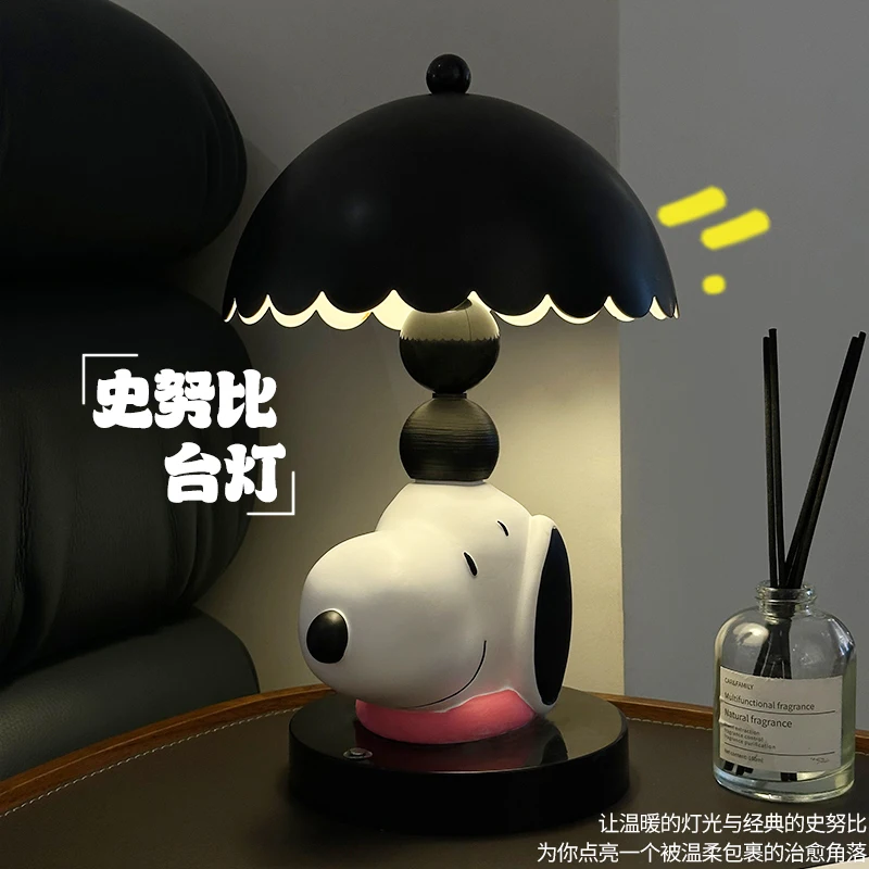 سنوبي ليلة ضوء أباجورة لغرفة الأطفال ، مصباح طاولة كرتوني ، ديكور لطيف لغرفة نوم الفتيات العناصر المنزلية الإبداعية #1