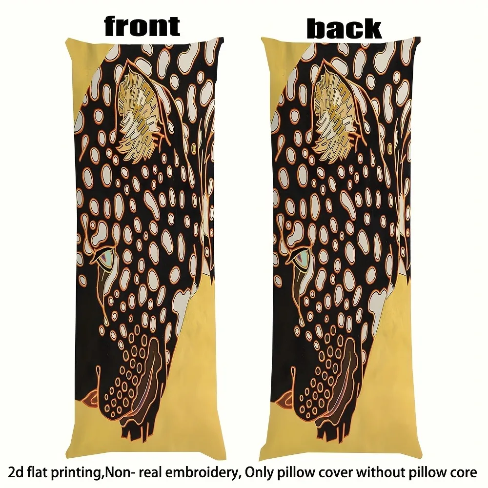 A Vintage Abstract Animal Print Long Pillowcase - 20*54 Inches / 50×137 Cm - Double-Sided Printing, Made of 100% Polyester, Mach