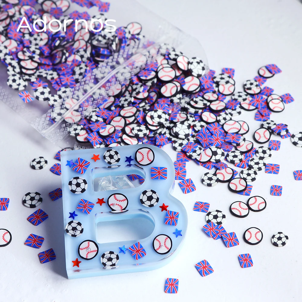 10g Ball Soft Clay Resin Silicone Molds Filler Rugby Soccer Basketball Football Resin Fillers Ball Games DIY Keychains Materials
