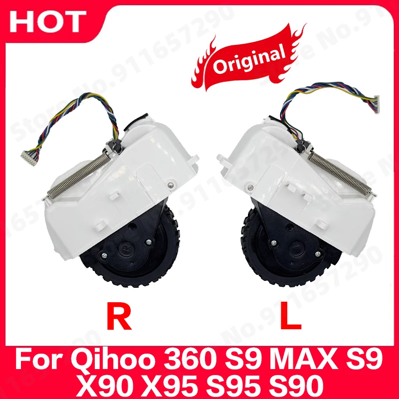 

New Original Left and Right Wheels Spare Parts For Qihoo 360 S9 MAX S9 X90 X95 S95 S90 Robot Vacuum Cleaner Accessories