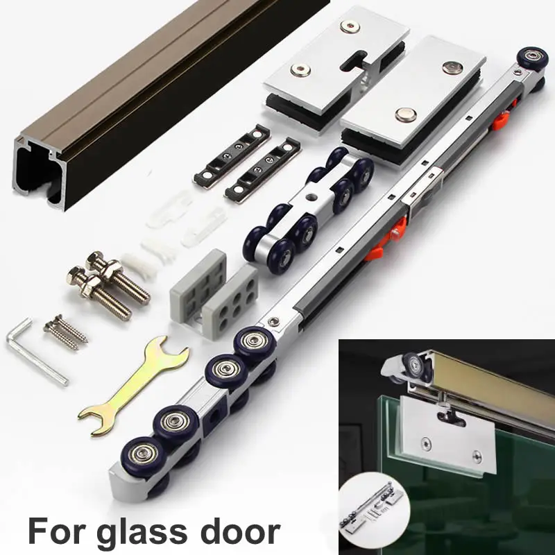 Slide Door pulley Sliding doors hanging rail wheel With buffer function for wood door or glass door high load Quiet and sturdy