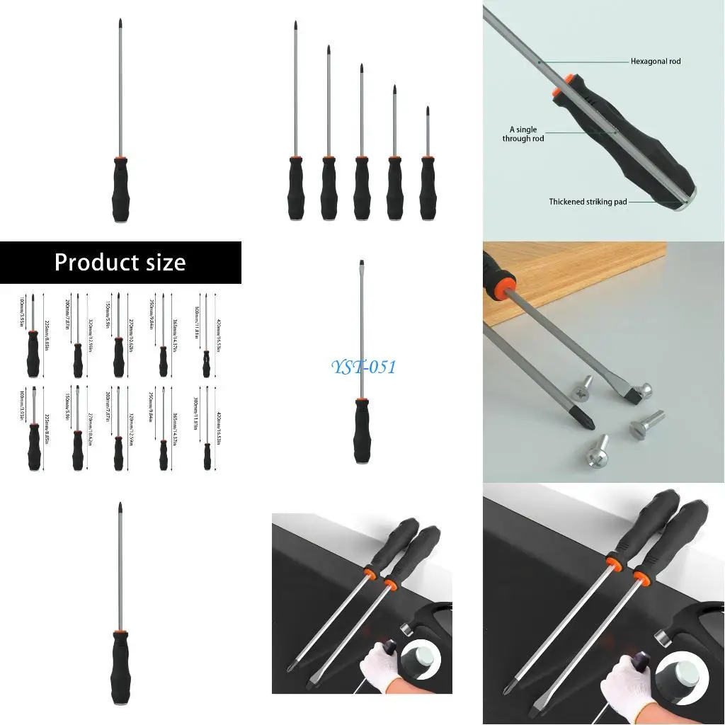 

E15A Heavy Duty Antislip Screwdriver High Hardness Screwdriver Impact Resistant Waterproof Shaped Screwdriver