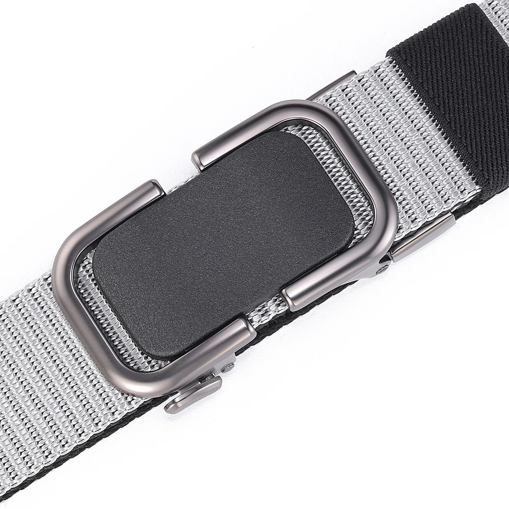 الرجال حزام سبيكة التلقائي سبيكة مشبك النايلون حزام في الهواء الطلق التكتيكية حزام بلا أسنان التلقائي مشبك أحزمة قماش رياضية غير رسمية #3