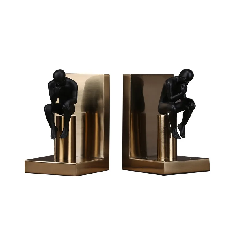 

Simple modern study bronze metal ornaments, relying on creative ornaments, home furnishings, character bookends