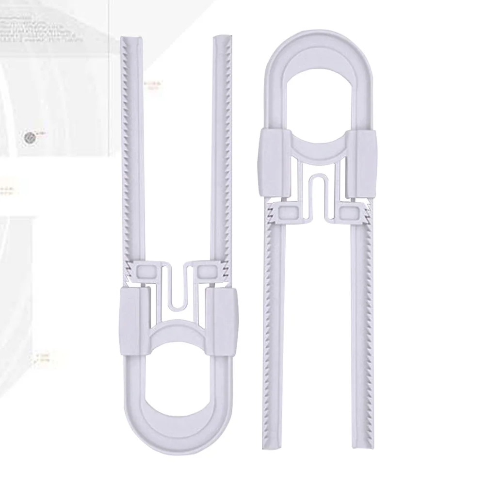 2 حزمة أقفال على شكل حرف U لسلامة الأطفال، هيكل ABS عالي التحمل، حماية حافة ناعمة، أقفال منزلق قابلة للتعديل حتى 49 بوصة