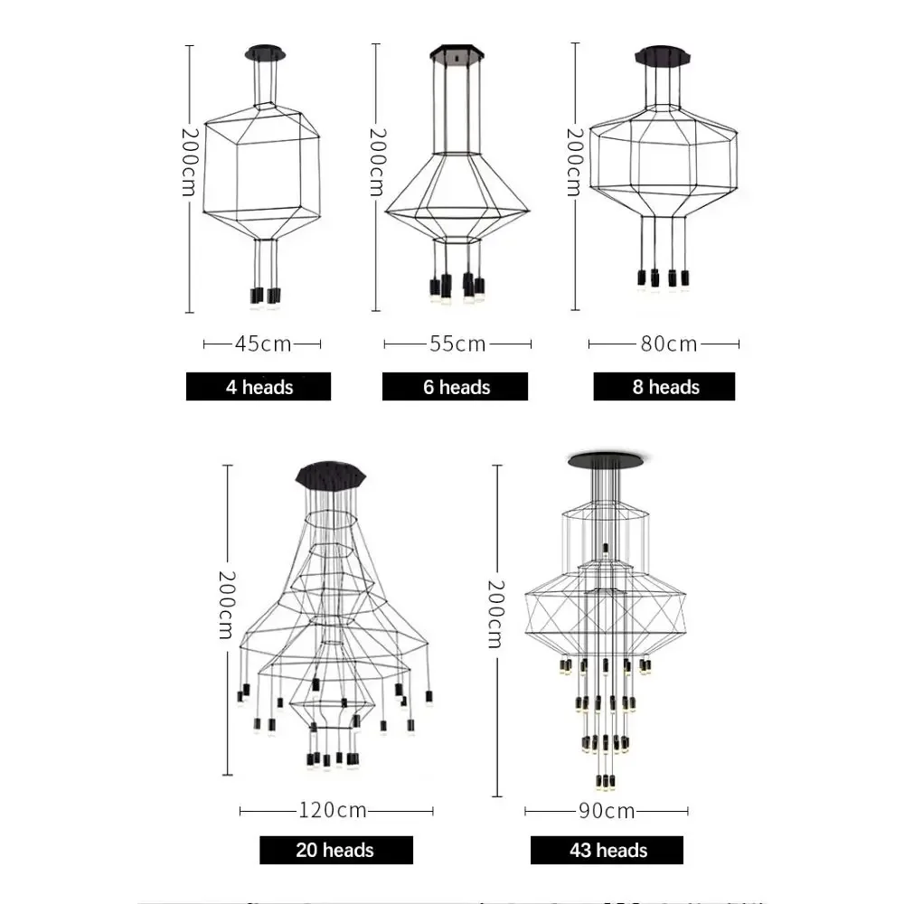 Imagem -06 - Nordic Line Design Luxo Led Lustres Villa Moderna Long Hanging Wire Lamps para Hall Sala de Iluminação Suspensão Luminária