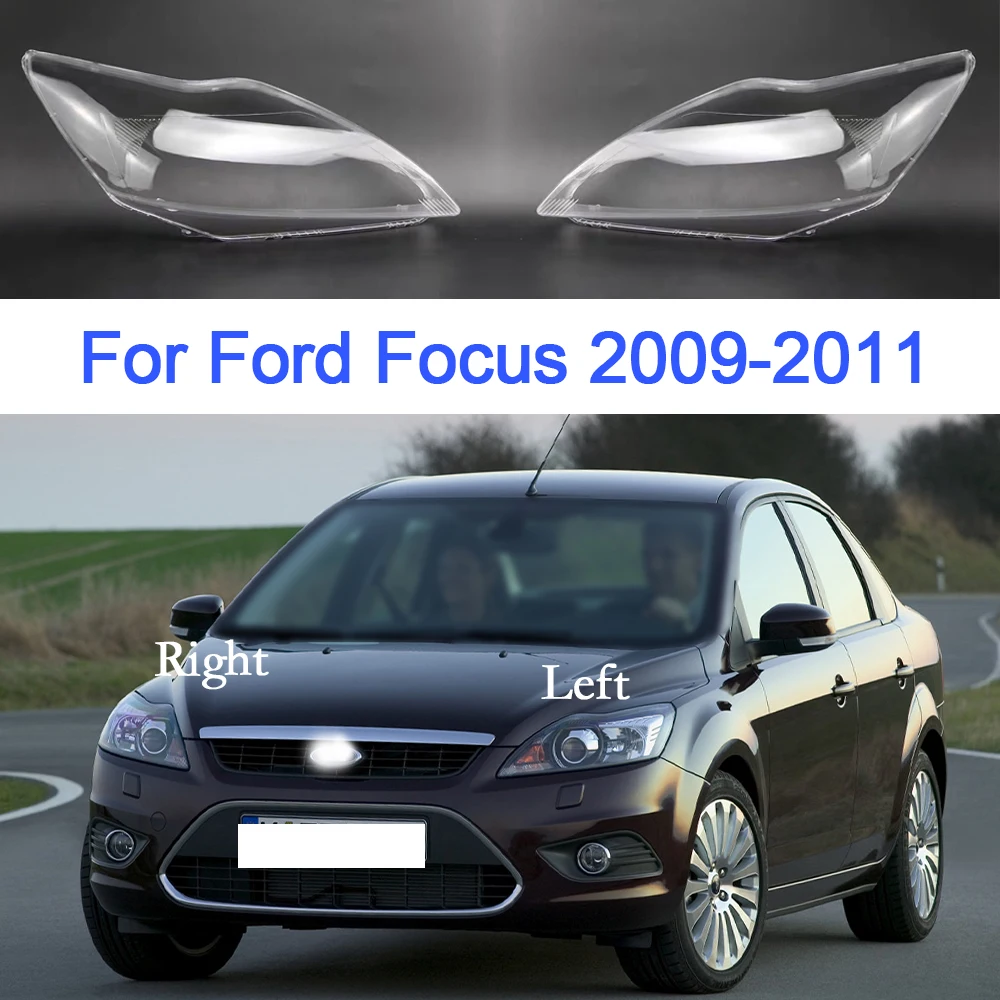 Car Headlight Glass For Ford Focus 2009 2010 2011 Faros Delanteros Mask Transparent Lampshade Plastic Cover Replace Original