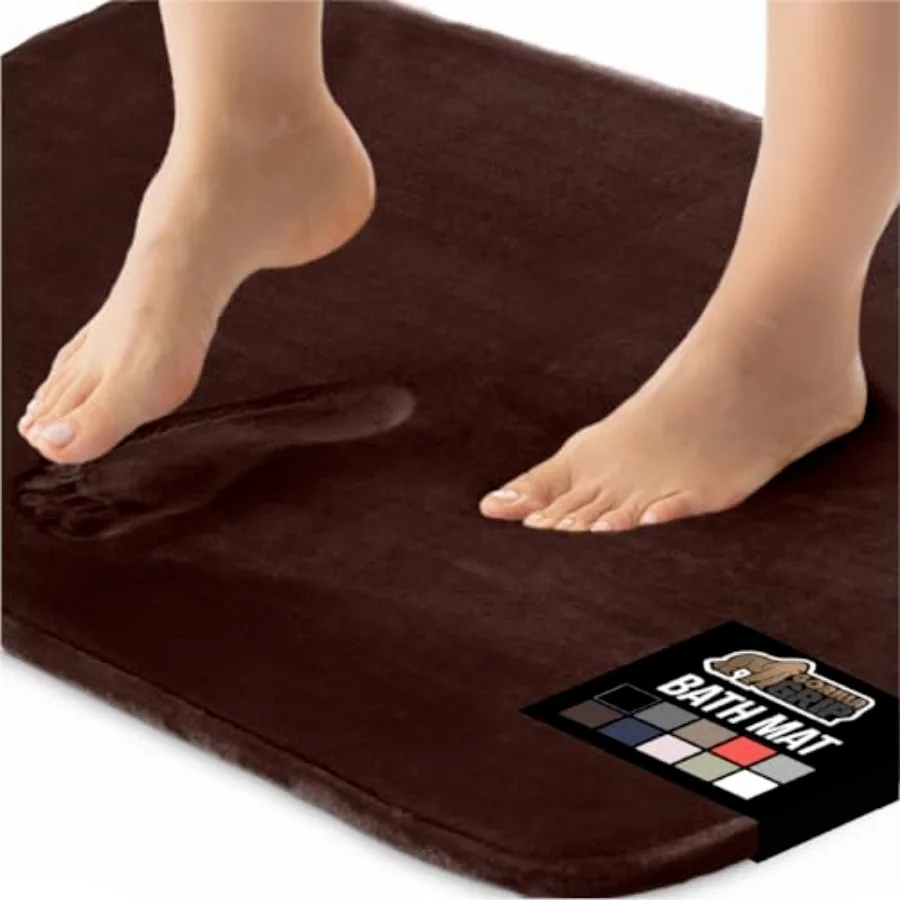

® Memory Foam Bath Mat, Soft Absorbent Velvet Bathroom Mats, Durable Dots on Underside, Machine Washable Bathmat, Carpet Rug Ro