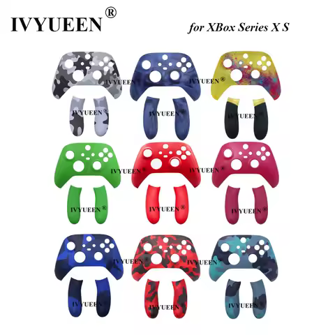 IVYUEEN Replacement Front Housing Shell for Xbox Series S X Controller Custom Cover Faceplate Back Side Rails Mineral Camo Case