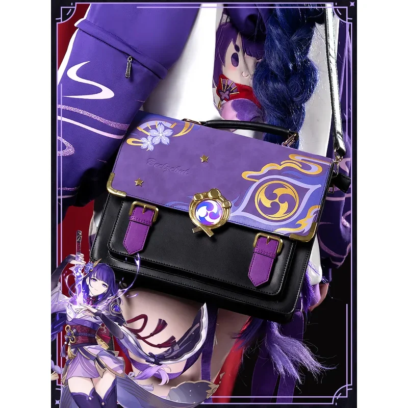FC6Game Genshin Impact Raiden Shogun Cosplay Themed Bag Rucksack Requisiten Anime JK Bag Musou Isshin Anhänger Halloween Carniva@FC8!