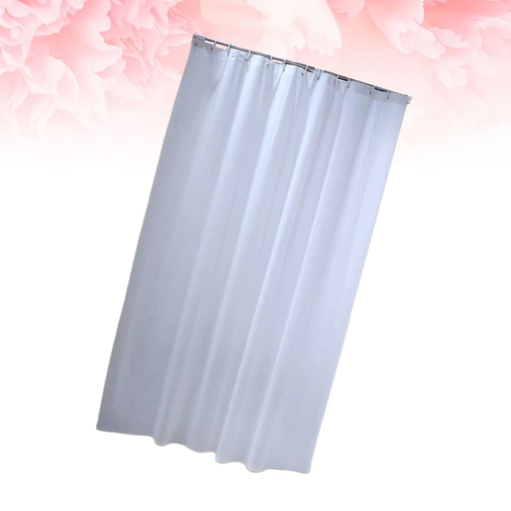 

Waterproof Shower Curtain Polyester Material Plain Color Modern Bathroom Decor Fabric Pure Curtains Easy Install