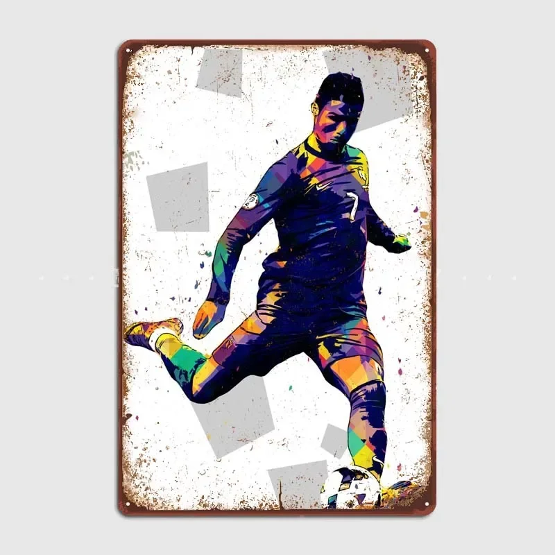 Ronaldo Portugal Gaming Room Decoration Retro Vintage Metal Sign Tin Signs for Bar Garage Art Wall Decoration House Decor Poster