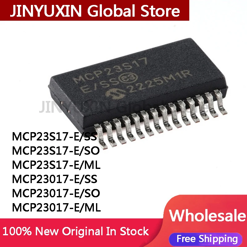 5Pcs MCP23S17-E SS MCP23S17-E SO MCP23S17-E ML MCP23017-E SS MCP23017-E SO MCP23017-E ML IC Chip In Stock Wholesale