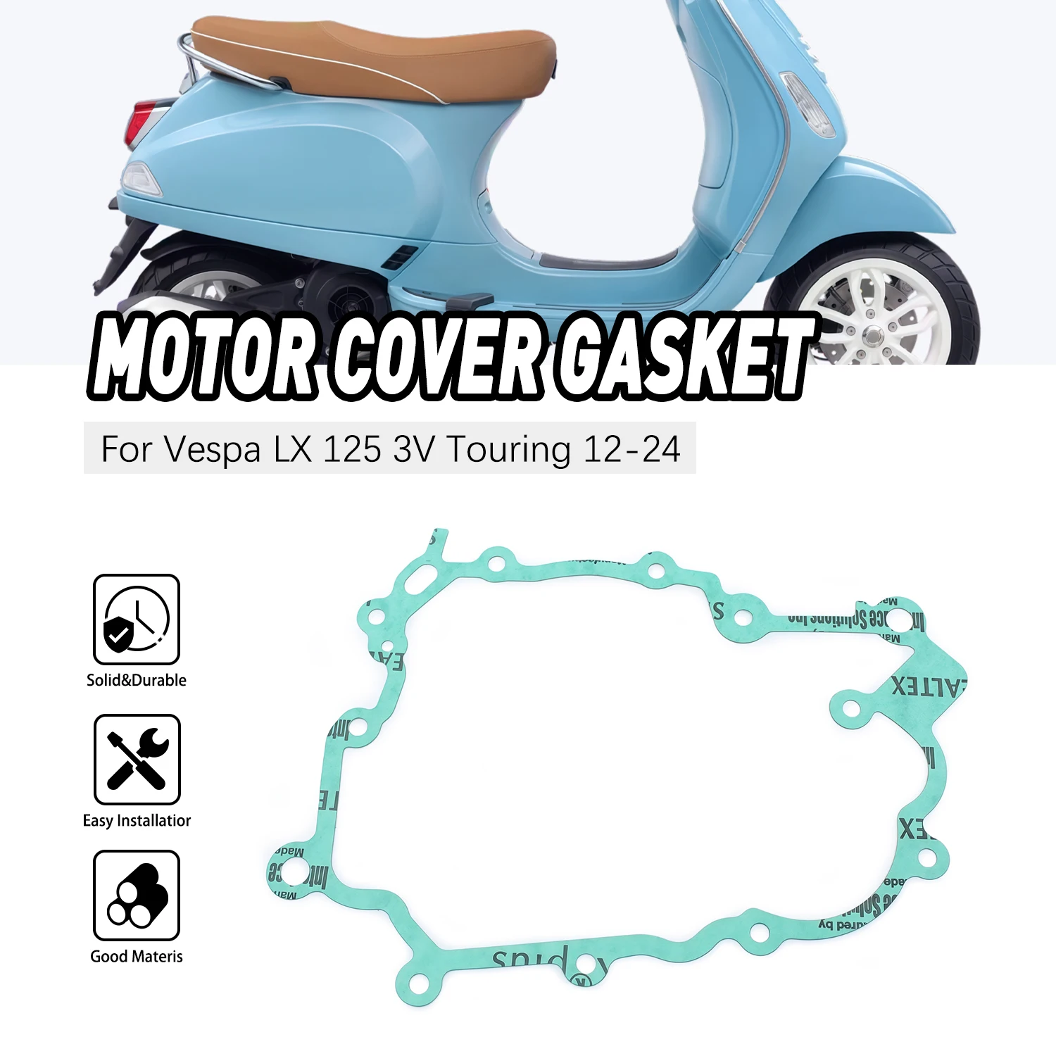 

Motorcycle Complete Cylinder Head Overhaul Gasket Repair Pad Mat For Vespa LX 125 ie 3V Touring 2012-2020 2021 2022 2023 2024