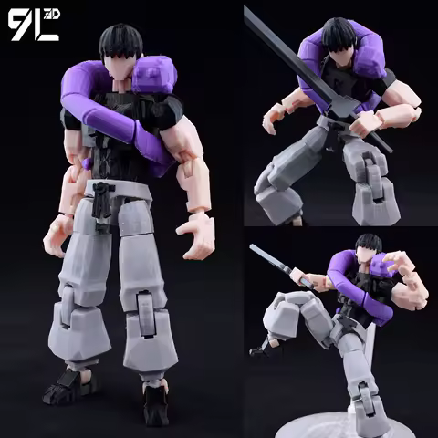 Jujutsu Kaisen Fushiguro Toji Anime Action Figures Multi-Jointed Shapeshift Toys 3D Printed Mannequin Model Ornaments Gifts