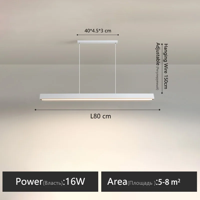 Eetkamerkroonluchter Eettafelverlichting keukenbarlicht LED lineaire lamp restaurant hanglampen moderne korte droplight