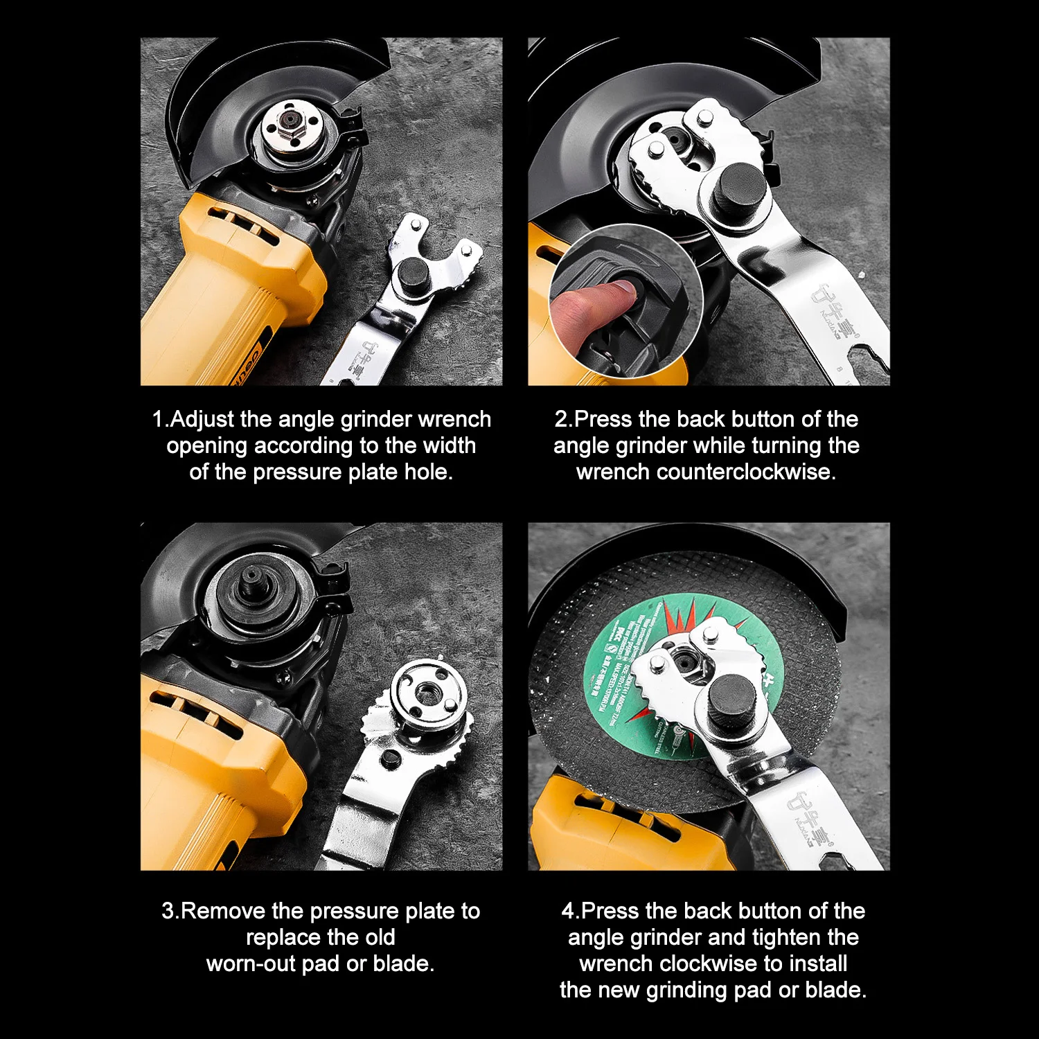 Dual-purpose Angle Grinder Machine Accessories Two Claw Wrench Thickened High Hardness Wrench For Angle Grinding Wheel Machine image 5