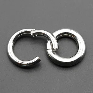 Cincin Ring Segmen Baja Tahan Karat Berengsel Halus 00G Ukuran Besar Septum Clicker BCR PA Cincin Hidung Tindik Bobot Tandu Telinga 10 penjualan terbaik tindik tongkat pangeran albert - №