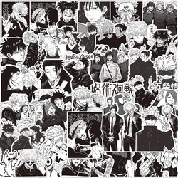 10/30/65 pz nero bianco Jujutsu Kaisen Anime adesivi Itadori Yuji Satoru Gojo decalcomanie Laptop Phone Car Cool adesivo impermeabile