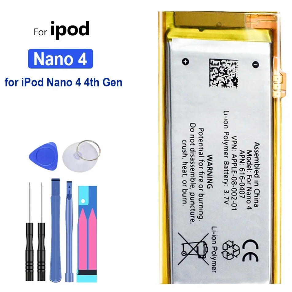 220mAh-400mAh Battery for iPod Nano 2 3 4 5 6 7 4th 5th 6th 7th 2nd Generation 2 Gen 2Gen 3rd 3 Gen 3Gen Nano3 Nano4 Nano5 Nano6