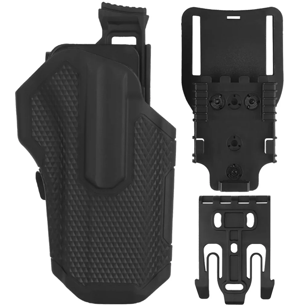 

Tactical Universal Tactical Patrol Holster Airsoft Glock 17/19 SIG H&K S&W With Belt Drop Leg Platform QLS Quick Release Adapter