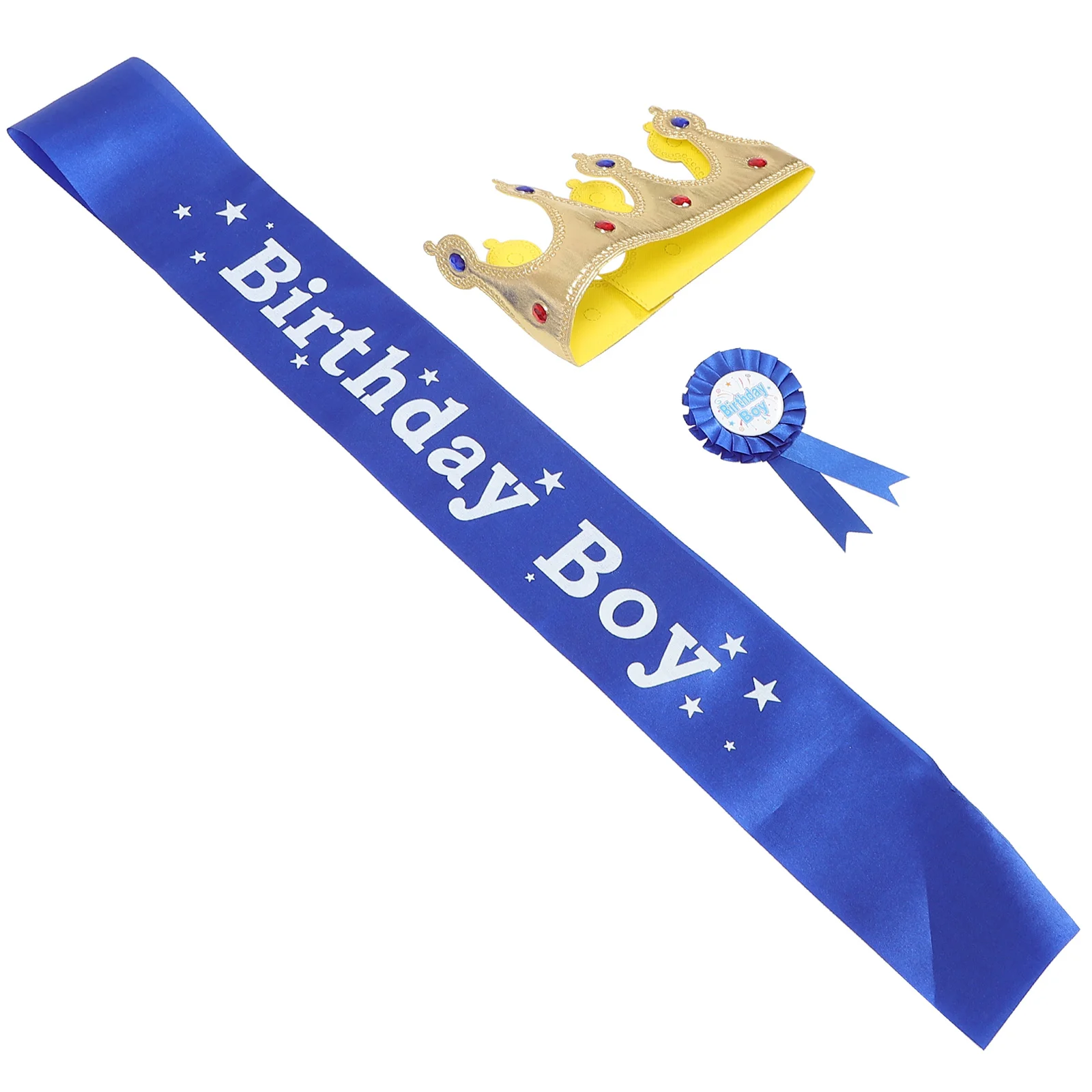 3 Pcs Birthday Party Suit The Crown Kit Boy European and American Sash Cloth Boys