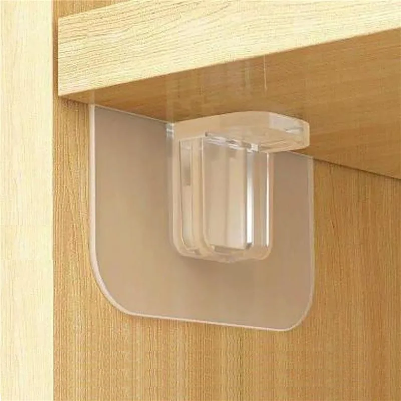 6*6cm Punch-free Layered Partition Bracket Triangle Bracket Support Shelf Right Angle Support Paste Screw Hook Clapboard Sticker