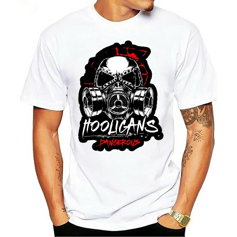 Hooligans Dangerous Ultras Mens Black 100% Cotton T-Shirt Top Tee Good Quality Double Side Unisex Tees