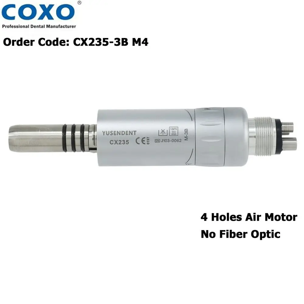 COXO Dental Contra Angle Straight Handpiece Air Motor 4 Holes Low Speed Handpiece fit NSK KAVO