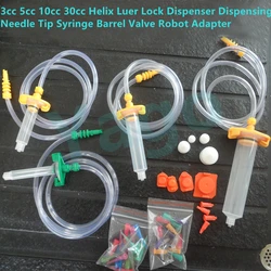 3cc 5cc 10cc 30cc 55CC Helix Luer Lock Tip Dispenser siringa Barrel punta dell'ago siringa Barrel Valve Robot Adapter