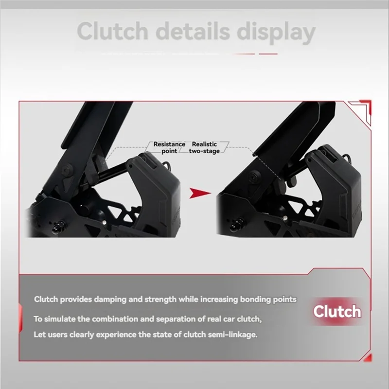 AEA7-خنق دواسة فرامل دواسة التخميد تعزيز عدة دواسة سباق الألعاب الهيدروليكية المثبط تعديل ل MOZA SRP LITE/SRP #6