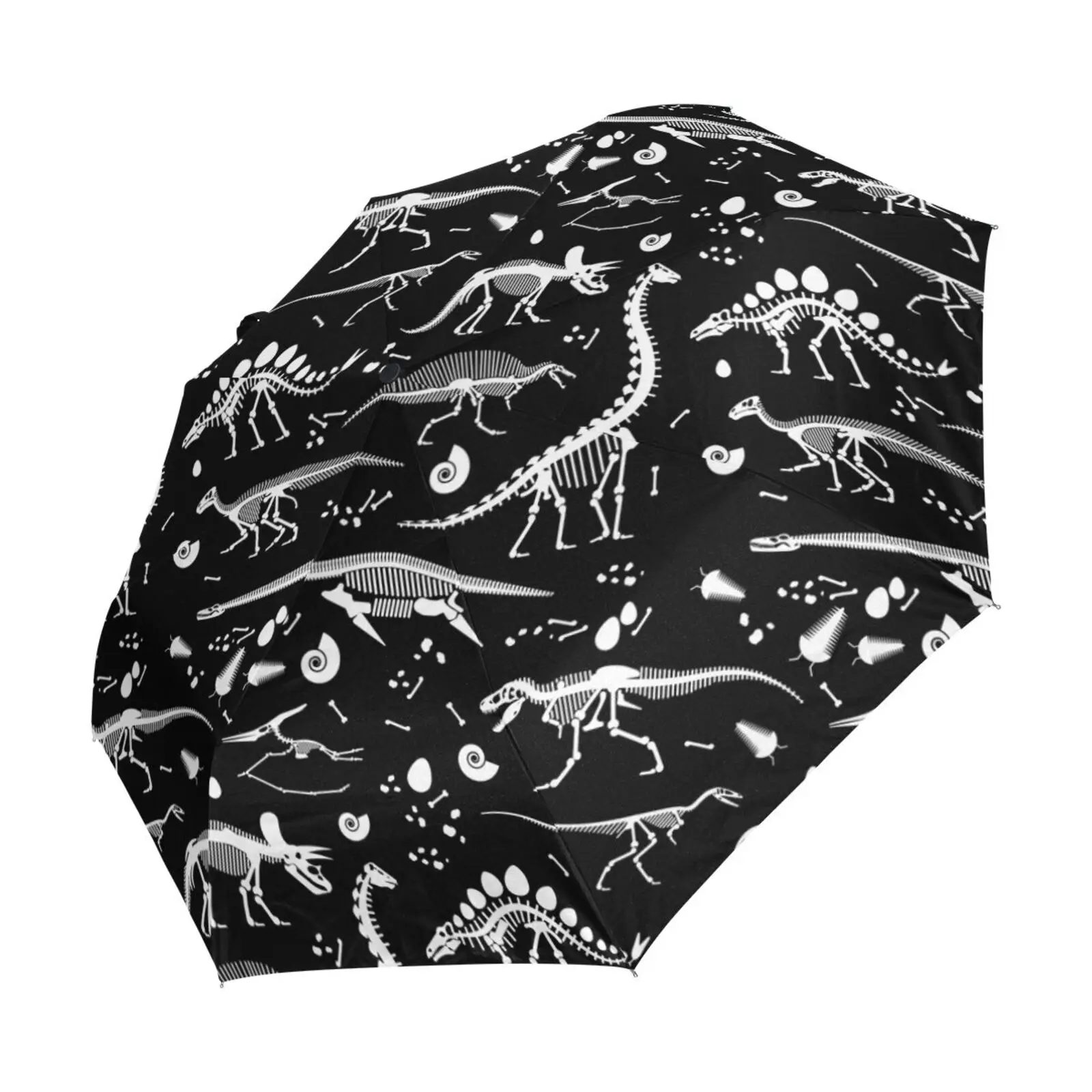 Umbrella Male Cartoon Dinosaur Pattern Automatic Three Folding Women's Rain Umbrella Portable Outdoor Travel Parasol Parapluie