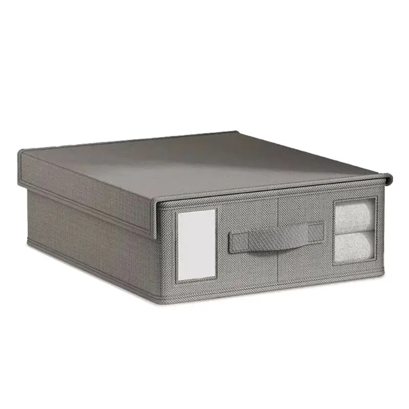 

BYBS-Versatile Non-Woven Oxford Storage Box For Bedding, Clothing, And Blankets - Organizer Set For Wardrobe And Home