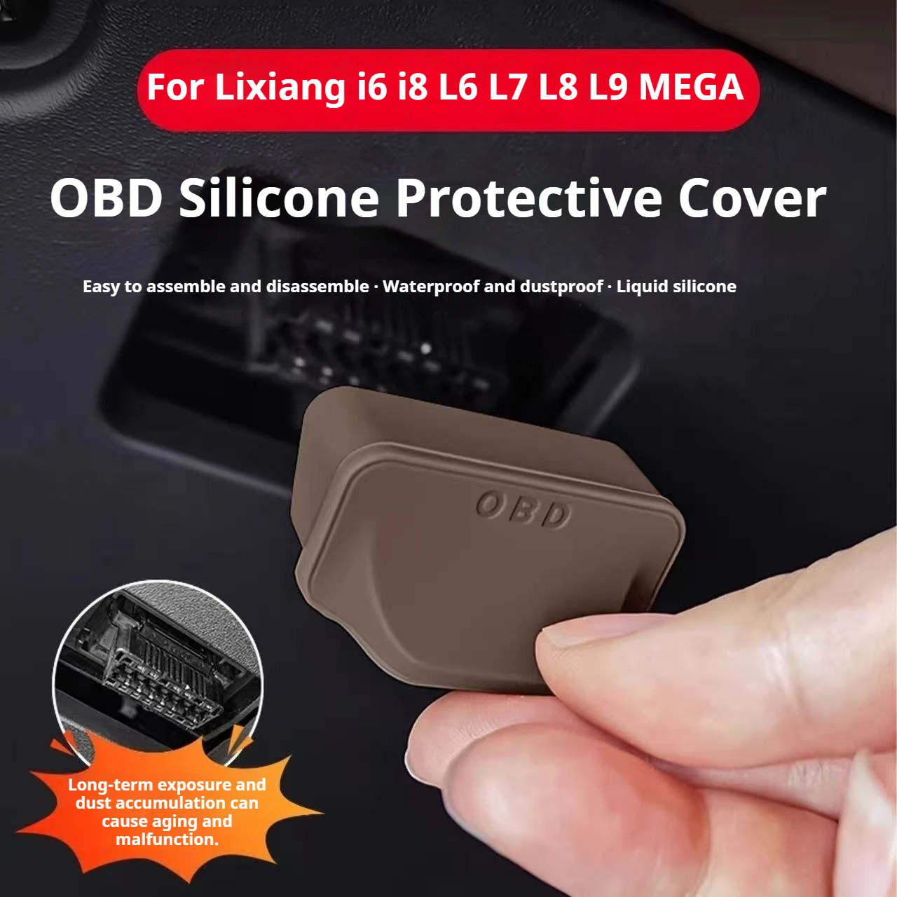 

For Li LiXiang L7 L8 L9 I6 I8 MEAG Car OBD Protective Cover Computer Diagnostic Dust Cover Ideal Auto Modification Interior