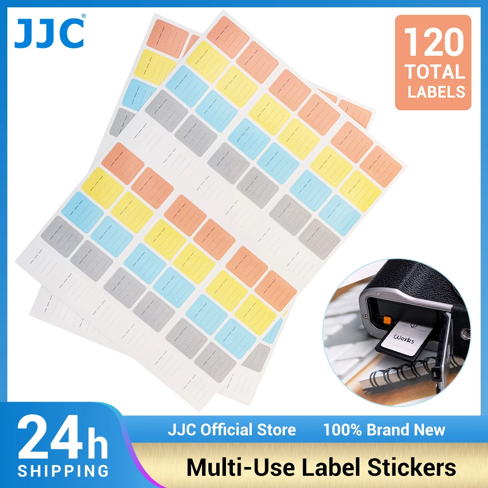 

JJC Multi-Use Label Stickers 20x25mm/0.79x0.98" Stick-On Camera Memory Card Labels for SD/SDHC/XQD/CF CFexpress Type-B 120 Pcs