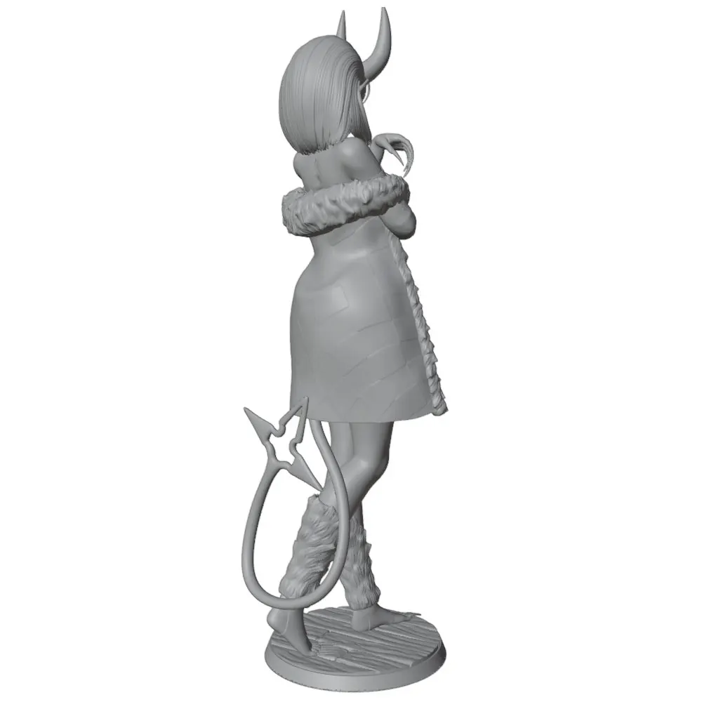 1/24 Sexy Girl Resin Model Kits Unassembled And Unpainted GK Miniature 3D Printed Gray Model Figurine DIY Doll Collection view 5