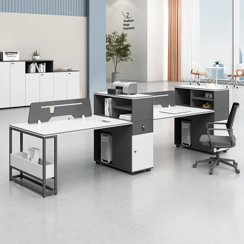 

For High Quality Light Luxury Office Desk Minimalist Mobile Student Shelves Office Desk Designer Study Metal Furniture