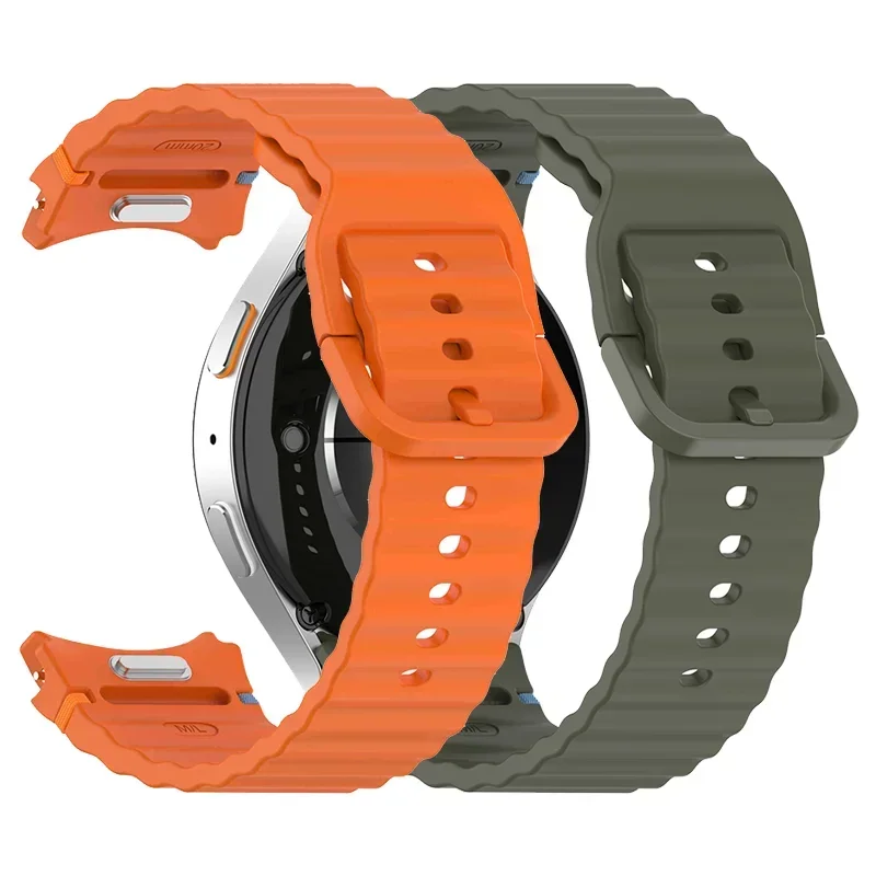 

Official Band for Samsung Galaxy watch 7 6 5 4 44mm 40mm/FE/Pro/classic Silicone sport belt bracelet correa Galaxy watch 7 Strap