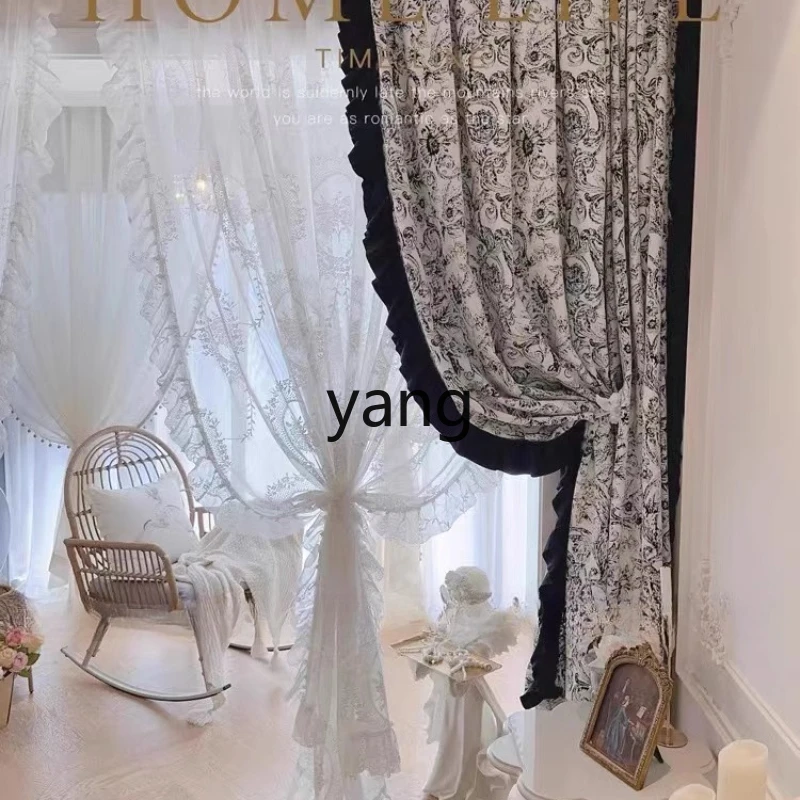 

lzr Custom Chenille Curtains European Style Villa Living Room Bedroom Curtains