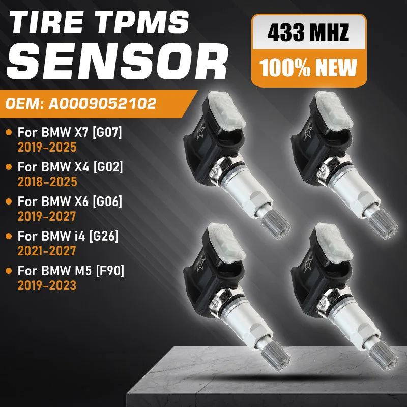 

Car TPMS Tire Pressure Sensor For BMW X7 G07 BMW X4 G02 2019-2025 BMW X6 G06 2019-2027 BMW i4 G26 2021-2027 BMW M5 F90 2019-2023