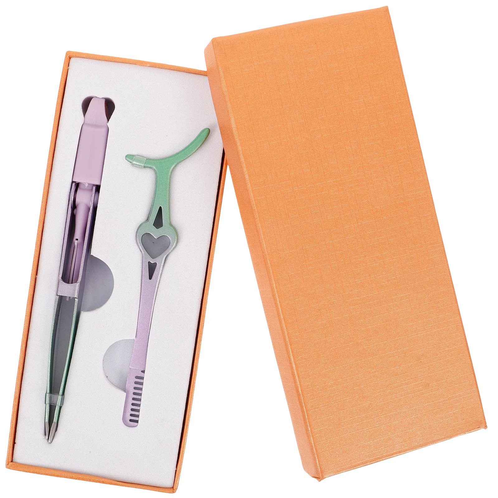 1Set Pinzette per ciglia con clip per ciglia Pinzette per applicatore per ciglia con impugnatura comoda in acciaio inossidabile Strumento per ciglia di precisione