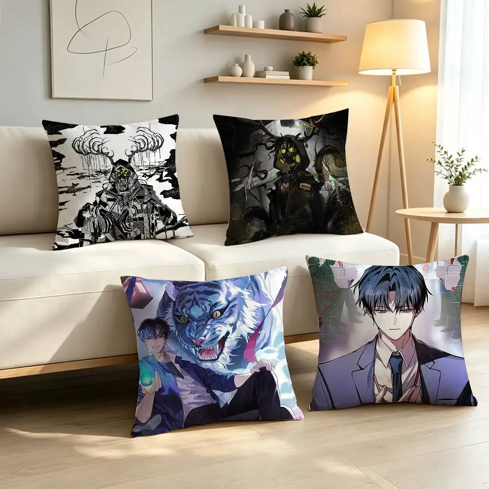 GSGW Horror Manhwa K-Kim Soleum Pillow Case Pattern Printed Pillowcase For Living Room Sofa Cushion Cover