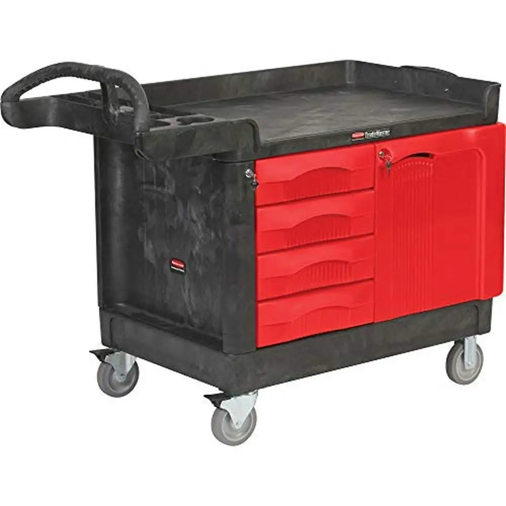 

Tool Storage Utility Cart Drawers Cabinet Commercial Quality 750 lb. Capacity Black Strong Construction Easy Mobility Ergonomic