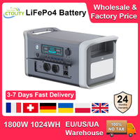 1024Wh Portable Power Station LiFePo4 Battery 1800W 220V Solar Generator Storage Energy 1600W 110V Backup PowerBank Camping Fish