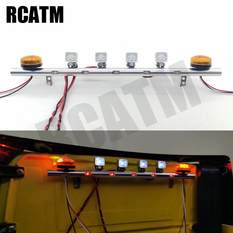 

Metal CNC Engineering Light Spotlight for 1/14 Tamiya RC Truck Trailer Tipper Benz Actros 56335 56348 DIY Parts
