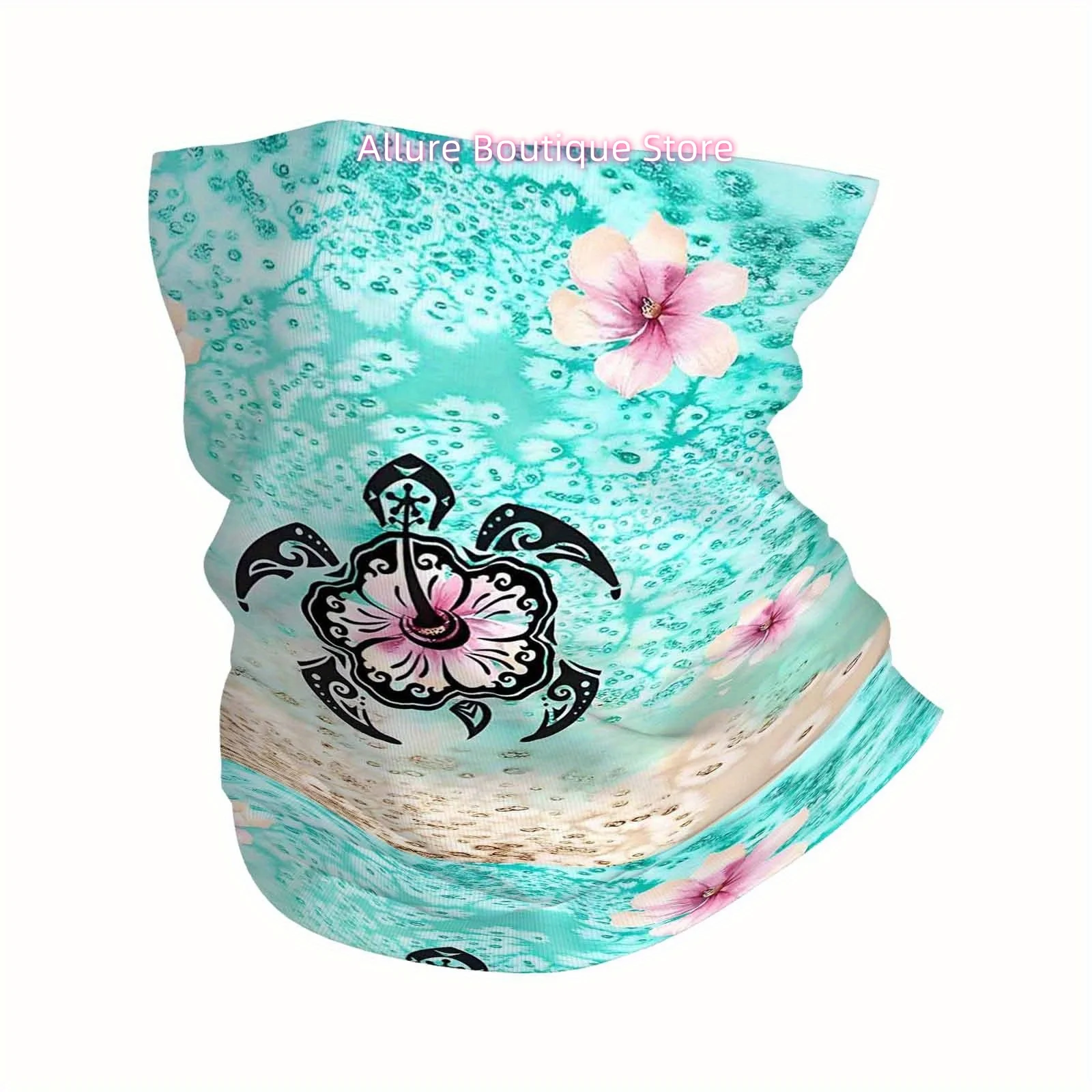 Ocean, Turtle Art Print Scarf, Multi Functional Mask and Neck Mask, Suitable for Outdoor and Unisex Headscarves, Family Gatherin