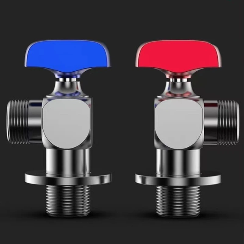 Thickened Spherical Core Triangle Valve Explosion-proof Water Heater Large Flow Ball Valve 4 Points Hot And Cold Valve