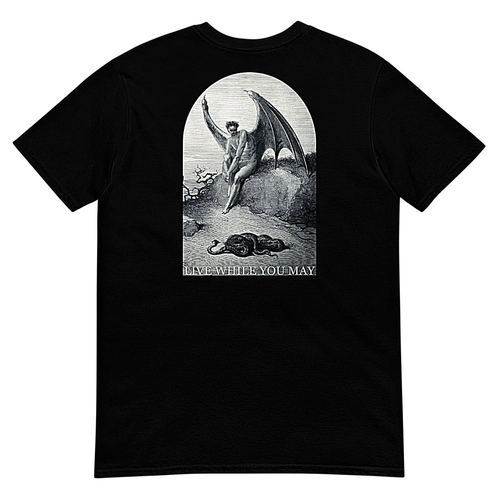 عش بينما قد، سأحف مع الحسد، قميص الشيطان، تي شيرت #1