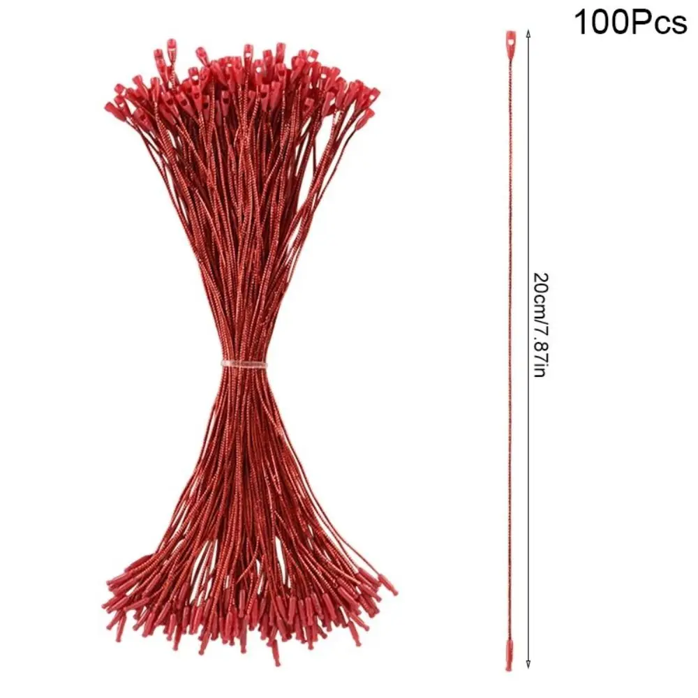 

100Pcs/set With Buckle Christmas Hanger String Ornaments Polyester DIY Xmas Ball Lanyards Handmade Clothing Tag Rope